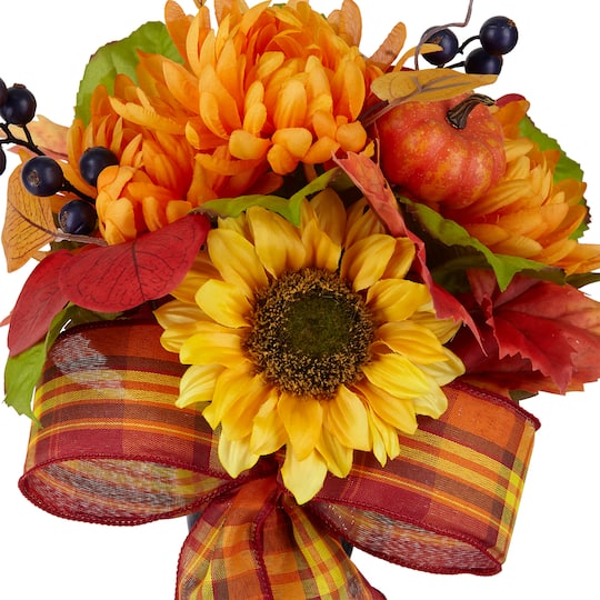 Yellow Sunflower & Pumpkin Mix Rememberance Cone by Ashland